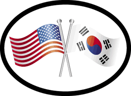 South Korea Friendship Oval Decal