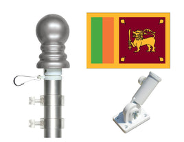 Sri Lanka flag and pole kit