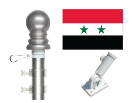 Syria flag and spinner pole