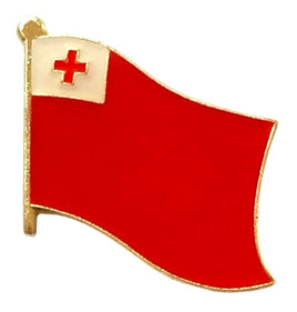 Tonga Flag Lapel Pins - Single