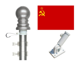 USSR three by five foot flag and pole