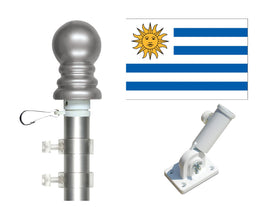 Uruguay flag and spinner pole