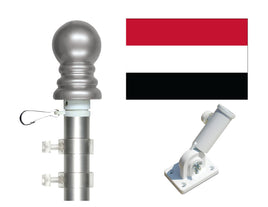 Yemen flag and spinner pole