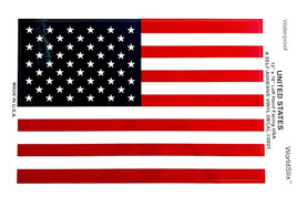 United States Vinyl Flag Decal - 12"x18"