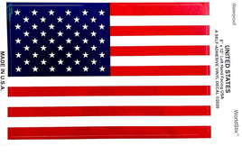 United States Vinyl Flag Decal - 8" x 12"