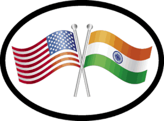 India Friendship Flag-It Oval Decal