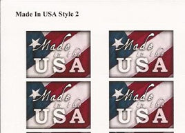 Made in the USA, Flag Stickers - Style 2 - 50 per sheet