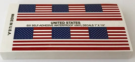 US Flag Stickers - 6 Stickers Per Card