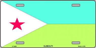 Djibouti Flag License Plate