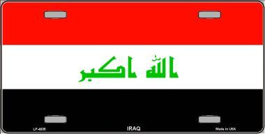 Iraq Flag License Plate