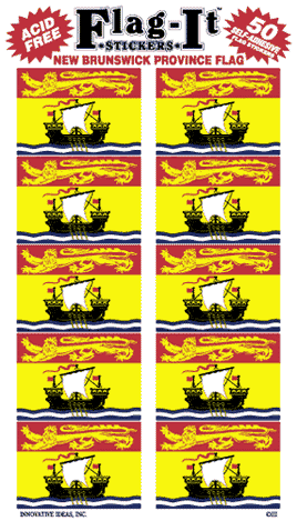 New Brunswick Flag-It Stickers - 50 per pack