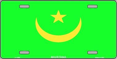 Old Mauritania Flag License Plate