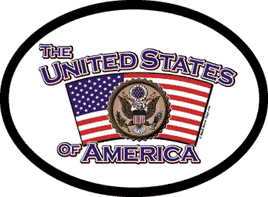 United States Oval Decal With Motto