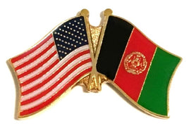 Afghanistan and USA double flag pin