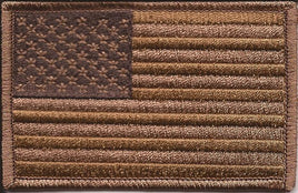 American Flag Patch Subdued Brown Left Hand