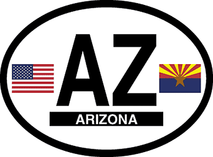 Arizona Reflective Oval Decal