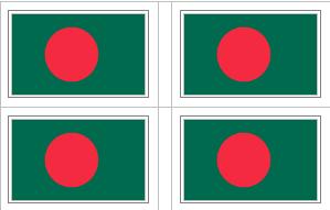 Bangladesh flag sheet stickers