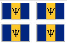 Barbados flag sheet stickers