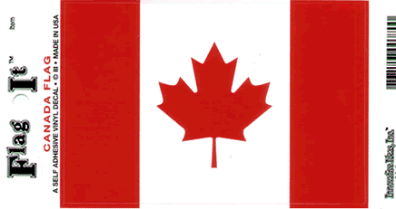 Canadian Vinyl Flag Decal