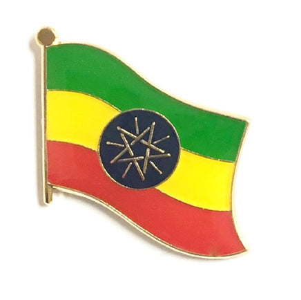 Ethiopian (with star) Current Single Flag Lapel Pins