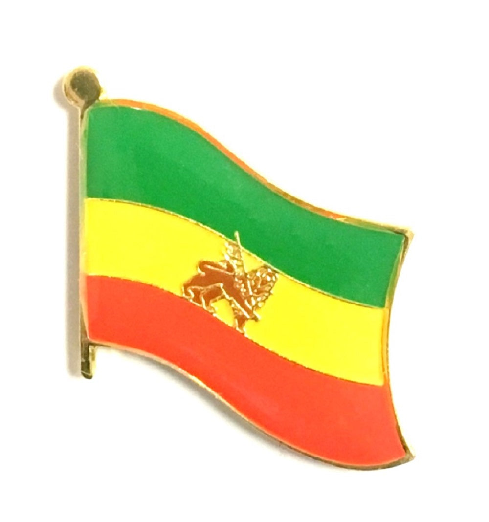 Ethiopia with Lion flag lapel pins, world flag lapel pin