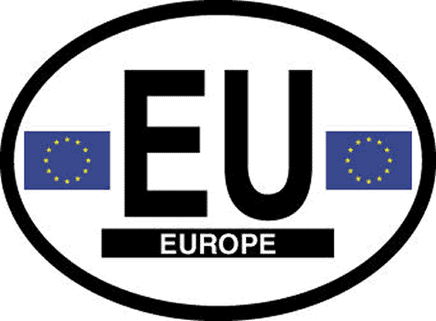 European Union Reflective Oval Decal