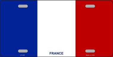 French Flag License Plate