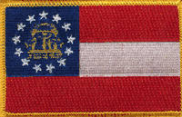 Georgia State Flag Patch Rectangle