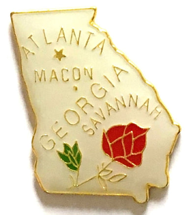 Georgia State Lapel Pin Map Shape