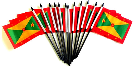 Grenada Polyester Miniature Flags 12 Pack