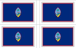 Guam Flag Sheet Stickers