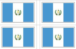 Guatemala flag sheet stickers