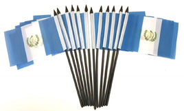 12 Guatemala Polyester Miniature Flags