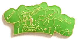 Hawaii State Lapel Pin Map Shape