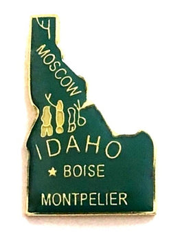 Idaho State Lapel Pin Map Shape