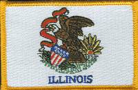 Illinois State Flag Patch Rectangle