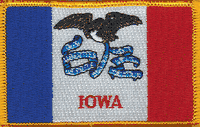 Iowa State Flag Patch Rectangle