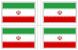 Iran Flag Sheet Stickers