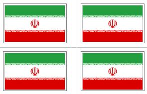 Iran Flag Sheet Stickers