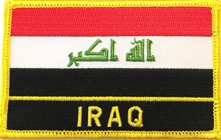 Iraq Flag Patch With Name