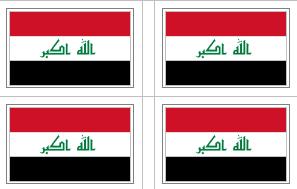 Iraq flag sheet stickers