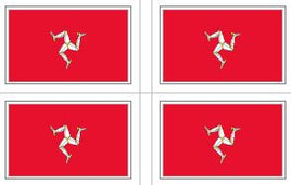 Isle of Man Flag Stickers - 50 per sheet