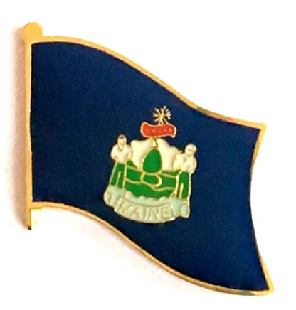 Maine State Flag Lapel Pin Single