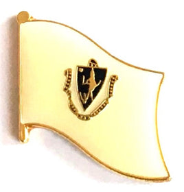 Massachusetts State Flag Lapel Pin Single