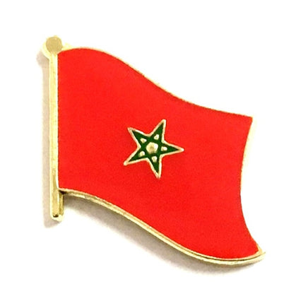 Moroccan Flag Lapel Pins Single