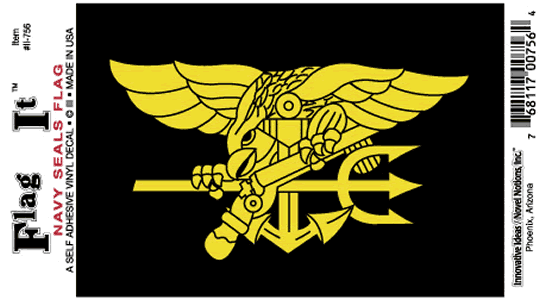 Navy Seals Trident Flag Decal| World Flags Direct