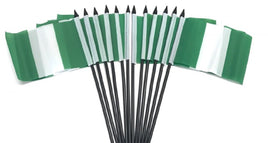 Nigeria Polyester Miniature Flags - 12 Pack