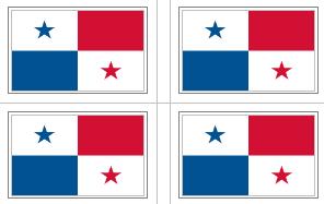 Panama flag sheet stickers