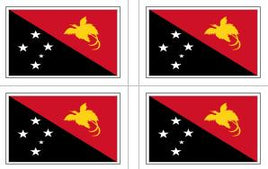 Papua New Guinea flag sheet stickers