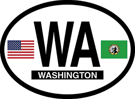 Washington Reflective Oval Decal